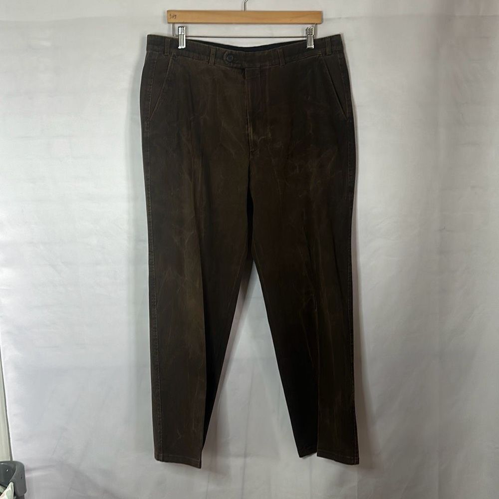 Hiltl Sports Luxury Comfort ZE 500 Mens Brown Khaki Pants Germany size 38